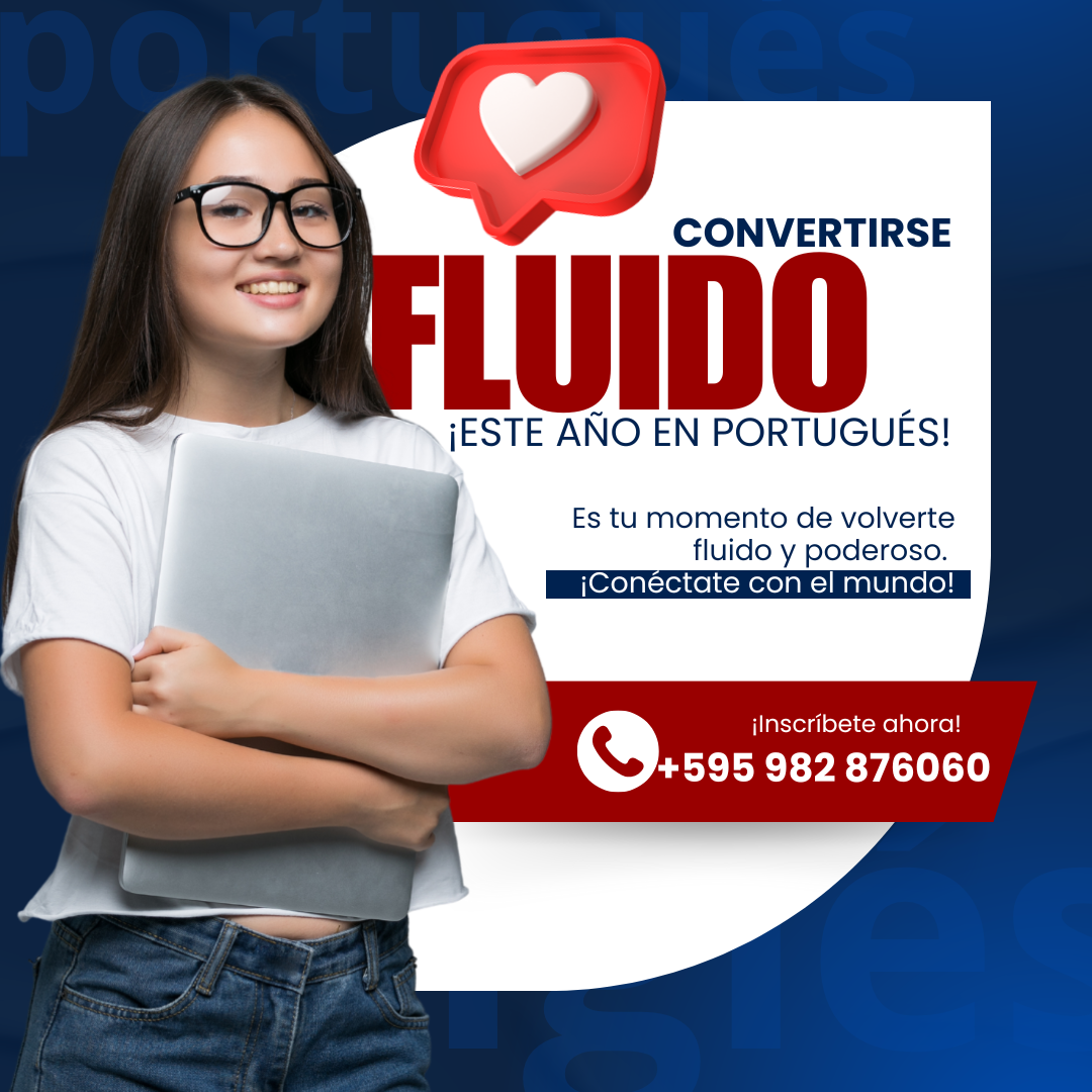 Publicación de Instagram de Academia de Portugués: Conviértete fluido este año en portugués