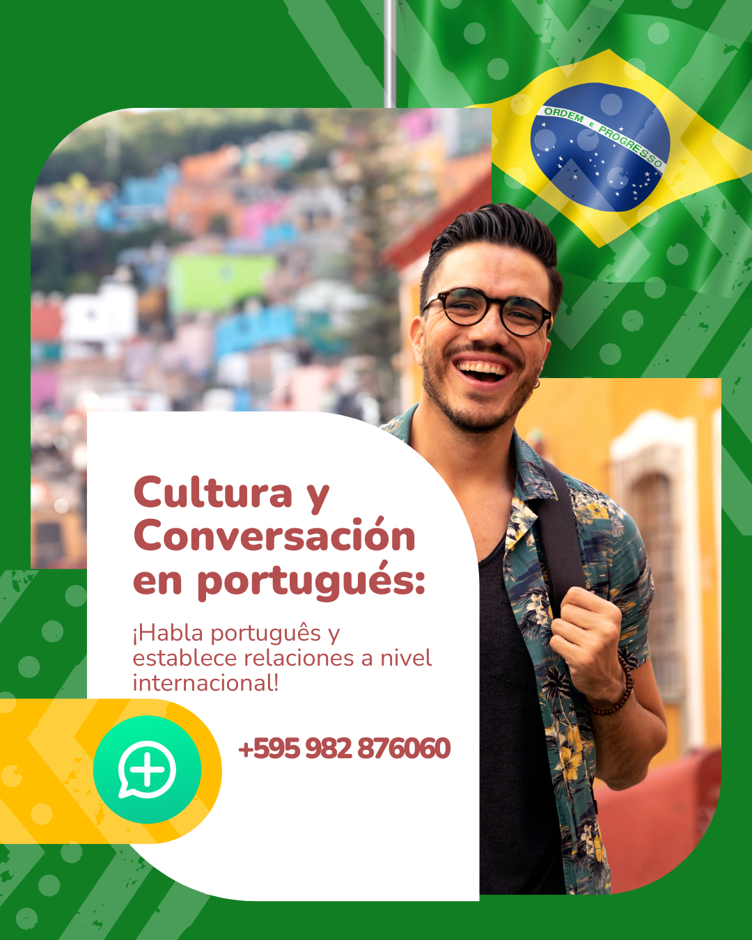 Publicación de Instagram de Academia de Portugués: Cultura y conversación en portugués